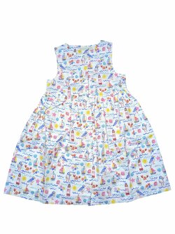 Bílé šaty s obrázky pro holky secondhand JMB