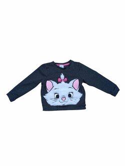 Tmavá mikina s kočičkou pro holky secondhand Disney