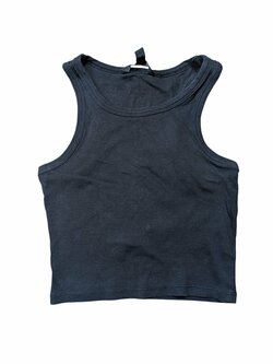 Černé tílko žebrované pro holky secondhand New Look