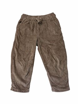 Hnědé kalhoty žebrované pro kluky secondhand Zara