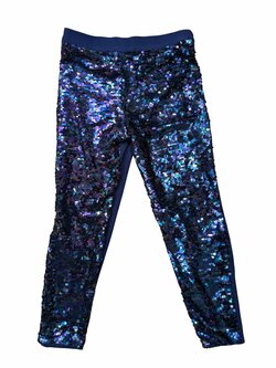 Elastické kalhoty se třpytkami pro holky secondhand Next