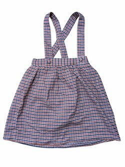 Kostkovaná sukně na kšandách pro holky secondhand Max Studio Kids Kostkovaná sukně na kšandách pro holky secondhand Max Studio Kids