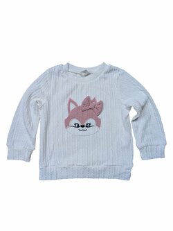 Bílá svetrová mikina pro holky secondhand Shein