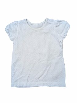 Bílé triko s puntíky pro holky secondhand Nutmeg Bílé triko s puntíky pro holky secondhand Nutmeg