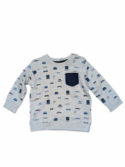 Šedá mikina s obrázky pro kluky outlet F&F