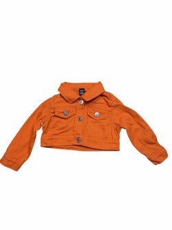 Oranžová bunda džínová pro holky secondhand Shein Oranžová bunda džínová pro holky secondhand Shein