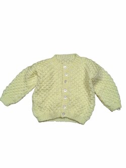 Bledě žlutý svetr pro holky secondhand 