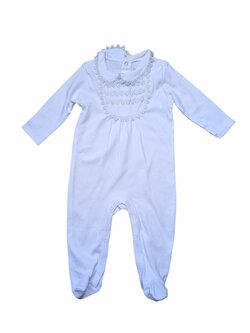 Bílé dupačky zdobené pro holky outlet Watch Me Grow