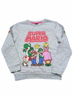 Šedá mikina Super Mario pro holky secondhand George Šedá mikina Super Mario pro holky secondhand George