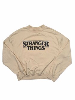 Světlá mikina Stranger Things pro holky secondhand