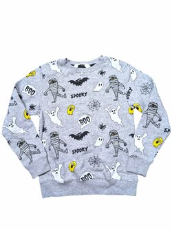 Šedá mikina na Halloween outlet H&M 