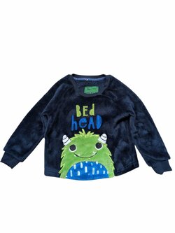 Huňatá mikina tmavá s obrázkem pro kluky secondhand TU