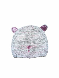 Pletená zimní čepice kočička pro holky secondhand little dreamers