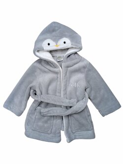 Šedý župan Tučňák pro kluky secondhand MY