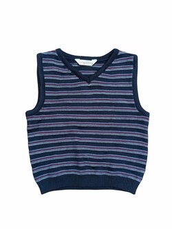 Pruhovaný svetr s krátkým rukávem pro kluky secondhand M&Co Pruhovaný svetr s krátkým rukávem pro kluky secondhand M&Co