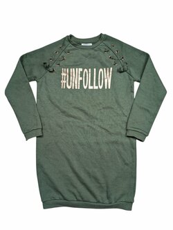 Tmavě zelené mikinové šaty pro holky secondhand Primark Tmavě zelené mikinové šaty pro holky secondhand Primark