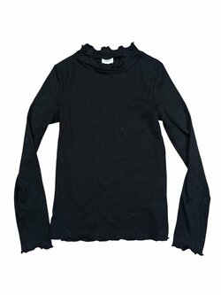 Černé elastické triko žebrované pro holky secondhand F&F Černé elastické triko žebrované pro holky secondhand F&F