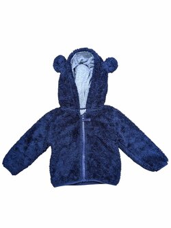 Tmavě modrá teplejší huňatá bunda pro kluky secondhand Nutmeg Tmavě modrá teplejší huňatá bunda pro kluky secondhand Nutmeg