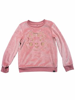 Světle růžová mikina na styl semiše pro holky secondhand George