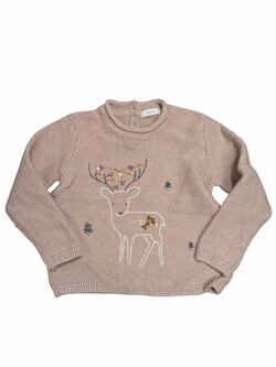 Růžový svetr s obrázkem pro holky secondhand Next Růžový svetr s obrázkem pro holky secondhand Next