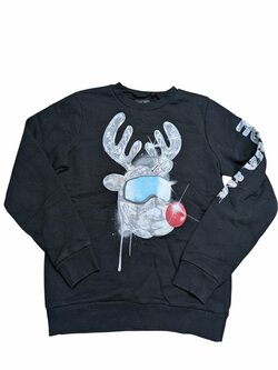 Černá mikina se sobem pro kluky secondhand Next