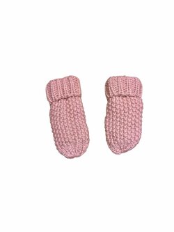 Růžové pletené bezprsté rukavice pro holky secondhand F&F