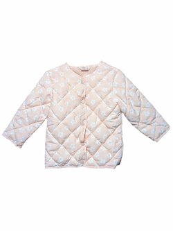 Růžová šusťáková bunda teplejší pro holky secondhand Pepco