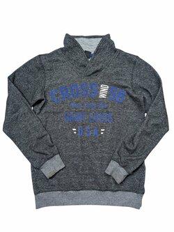 Tmavá žíhaná mikina s nápisem pro kluky secondhand Chapter Young