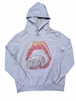 Šedá mikina se třpytivým obrázkem pro holky secondhand 