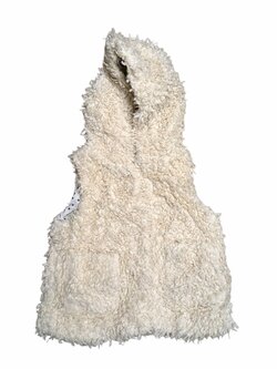 Světlá chlupatá vesta pro holky secondhand F&F