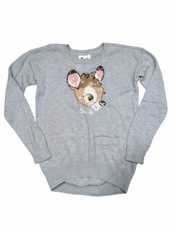 Šedý svetr s obrázkem pro holky secondhand Disney