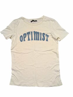 Světlé triko s nápisem pro holky secondhand Sinsay