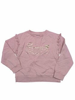 Růžová mikina se zlatým nápisem pro holky secondhand Studio