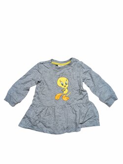 Šedé šaty s obrázkem pro holky secondhand Looney Tunes