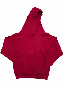 Červená mikina s kapucí pro kluky secondhand Russell Athletic