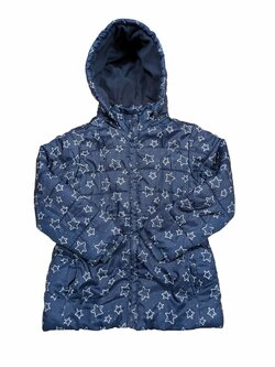 Tmavě modrá zimní bunda s hvězdičkami pro holky secondhand Losan Tmavě modrá zimní bunda s hvězdičkami pro holky secondhand Losan