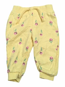 Žluté tepláky s kytičkami pro holky outlet Primark