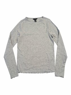 Šedé elastické triko s dlouhým rukávem pro holky New Look