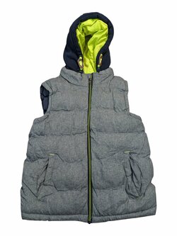 Teplá šedá vesta s kapucí pro kluky secondhand Primark