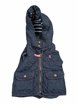 Tmavě modrá teplá vesta pro holky secondhand Joules