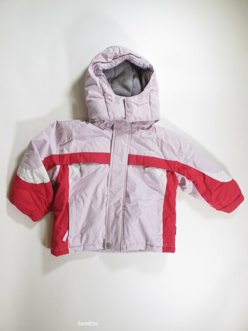 Zimní růžovo červená bunda secondhand