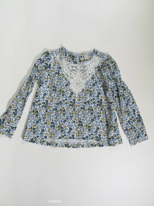 Triko dl.rukáv pro holky s kytkami   secondhand