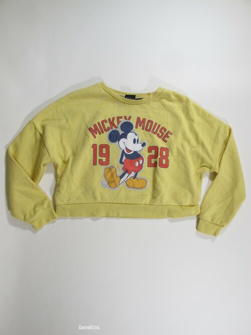 Mikina pro holky žlutá crop secondhand