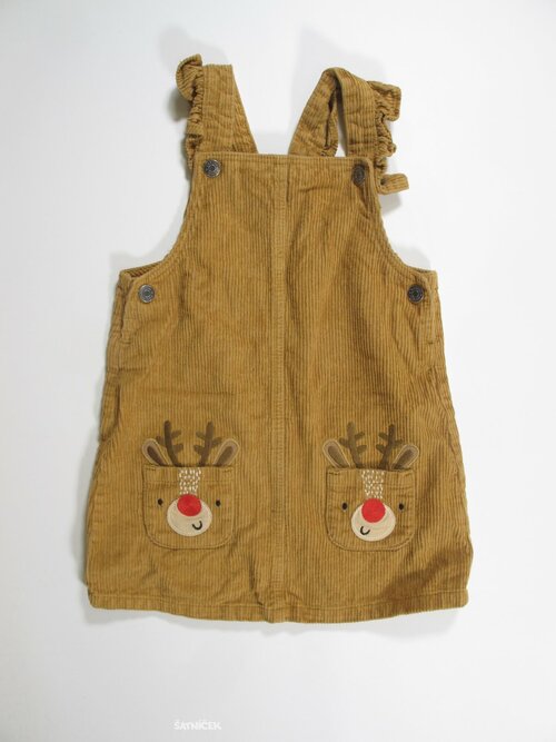 Manžestrové šaty pro holky hnědé secondhand