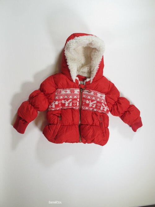 Zimní červená bunda pro holky secondhand