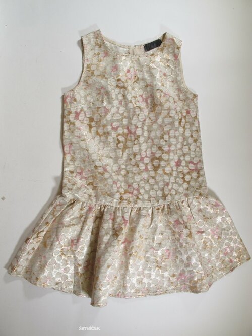 Šaty pro holky smetanovo růžovo zlaté  secondhand