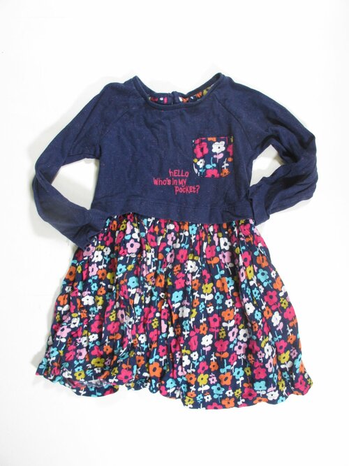 Šaty dl rukáv pro holky s kytkami secondhand