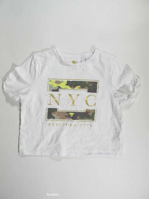 Triko pro holky bílé crop secondhand