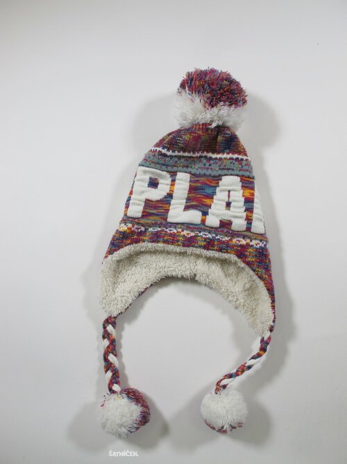 Zimní čepice pro holky s nápisem secondhand