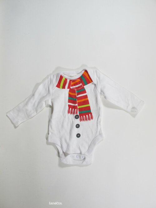 Body pro děti bílé vánoční secondahnd